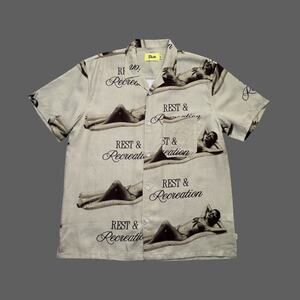 Duvin Recreation Buttonup Pale Olive Army Size Medium